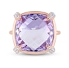 Thumbnail Image 3 of Amethyst & White Sapphire Ring 14K Rose Gold