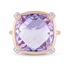 Thumbnail Image 4 of Amethyst & White Sapphire Ring 14K Rose Gold
