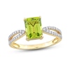 Thumbnail Image 0 of Peridot and Diamond Ring 1/5 ct tw Round-Cut 14K Yellow Gold