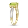 Thumbnail Image 2 of Peridot and Diamond Ring 1/5 ct tw Round-Cut 14K Yellow Gold