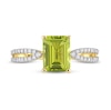 Thumbnail Image 3 of Peridot and Diamond Ring 1/5 ct tw Round-Cut 14K Yellow Gold