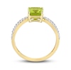 Thumbnail Image 5 of Peridot and Diamond Ring 1/5 ct tw Round-Cut 14K Yellow Gold