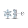 Thumbnail Image 0 of Aquamarine & Diamond Floral Earrings 14K White Gold