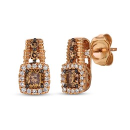 Le Vian Chocolatier Diamond Earrings 5/8 ct tw 14K Strawberry Gold