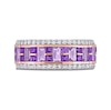 Thumbnail Image 4 of Amethyst & White Topaz Ring 10K Rose Gold