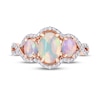 Thumbnail Image 3 of Opal & Diamond Ring 1/3 ct tw Oval/Round-Cut 10K Rose Gold