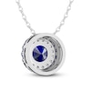Thumbnail Image 3 of Blue/White Lab-Created Sapphire Necklace 10K White Gold 18"