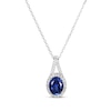 Thumbnail Image 2 of Blue & White Lab-Created Sapphire Boxed Set Sterling Silver - Size 7