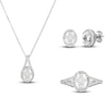 Thumbnail Image 1 of White Lab-Created Sapphire Boxed Set Sterling Silver - Size 7