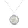 Thumbnail Image 2 of Mother of Pearl & Blue Lab-Created Sapphire Necklace Sterling Silver 18"