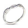 Thumbnail Image 2 of Blue Lab-Created Sapphire Criss Cross Ring Sterling Silver