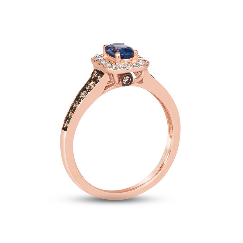 Le Vian Sapphire Ring 1/5 ct tw Diamonds 14K Strawberry Gold