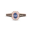 Le Vian Sapphire Ring 1/5 ct tw Diamonds 14K Strawberry Gold