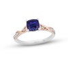 Hallmark Diamonds Blue Lab-Created Sapphire Promise Ring 1/10 ct tw Sterling Silver & 10K Rose Gold
