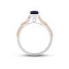 Hallmark Diamonds Blue Lab-Created Sapphire Promise Ring 1/10 ct tw Sterling Silver & 10K Rose Gold