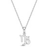 Thumbnail Image 1 of White Lab-Created Sapphire Capricorn Zodiac Necklace Sterling Silver 18"