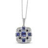 Thumbnail Image 1 of Tanzanite, Iolite & White Zircon Necklace Sterling Silver 18"