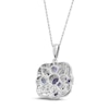 Thumbnail Image 3 of Tanzanite, Iolite & White Zircon Necklace Sterling Silver 18"