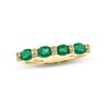 Thumbnail Image 1 of Emerald & Diamond Ring 1/20 ct tw Oval-cut 10K Yellow Gold