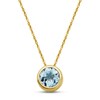 Thumbnail Image 1 of Aquamarine Necklace 10K Yellow Gold 18"