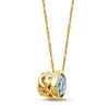 Thumbnail Image 2 of Aquamarine Necklace 10K Yellow Gold 18"