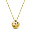 Thumbnail Image 3 of Aquamarine Necklace 10K Yellow Gold 18"
