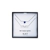 Thumbnail Image 2 of Blue & White Lab-Created Sapphire Bar Necklace Boxed Set Sterling Silver