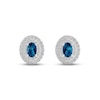 Blue & White Topaz Earrings Sterling Silver
