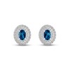 Blue & White Topaz Earrings Sterling Silver