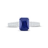 Thumbnail Image 1 of Blue & White Lab-Created Sapphire Ring Sterling Silver