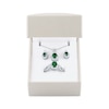 Thumbnail Image 0 of Lab-Created Emerald & White Lab-Created Sapphire Gift Set Sterling Silver - Size 7