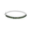 Thumbnail Image 1 of Chrome Diopside & White Zircon Bangle Bracelet Sterling Silver