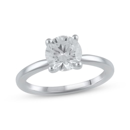 Lab-Created Diamonds by KAY Solitaire Ring 1-1/4 ct tw Round-cut 14K White Gold (F/SI2)