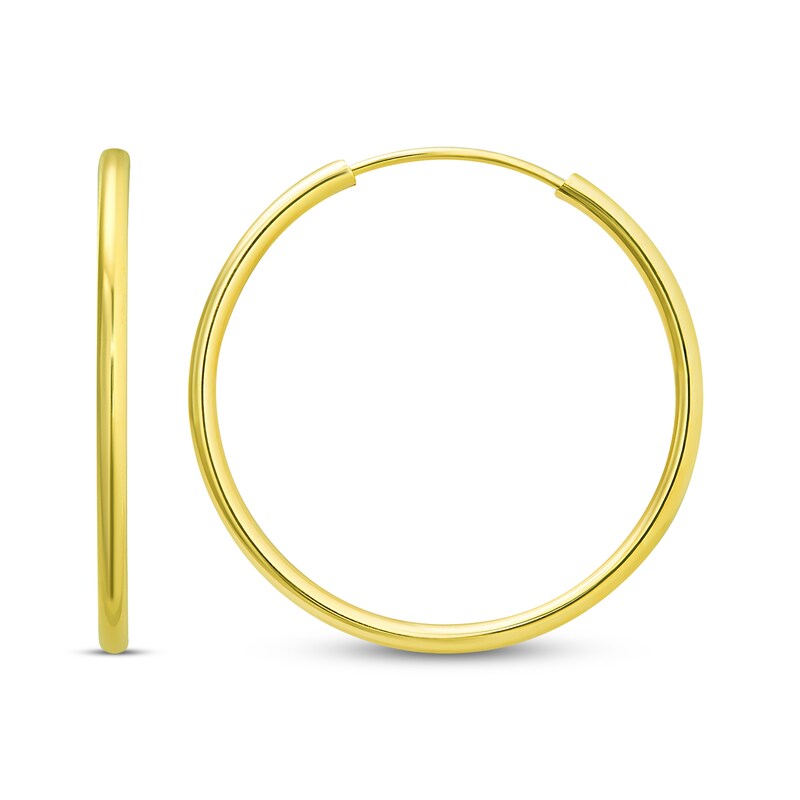 Endless Hoop Earrings 14K Yellow Gold 18mm
