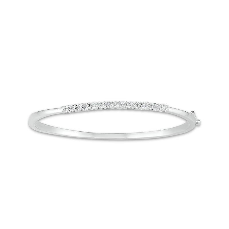 Main Image 1 of Diamond Bangle Bracelet 1/4 ct tw Sterling Silver