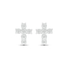 Thumbnail Image 1 of Diamond Cross Earrings 1/20 ct tw Sterling Silver