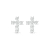 Thumbnail Image 2 of Diamond Cross Earrings 1/20 ct tw Sterling Silver