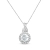 Thumbnail Image 2 of Round-Cut White Lab-Created Sapphire Gift Set Sterling Silver - Size 7