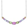 Thumbnail Image 1 of Multi-Gemstone Smile Necklace Sterling Silver 18”