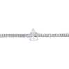 Thumbnail Image 2 of Pear & Round-Cut White Lab-Created Sapphire Bracelet Sterling Silver 8.5”