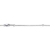 Thumbnail Image 4 of Oval-Cut White Lab-Created Sapphire Deer Necklace Sterling Silver 18”