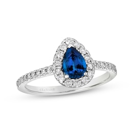 Le Vian Pear-Cut Sapphire Ring 3/8 ct tw Diamonds 14K Vanilla Gold