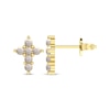 Thumbnail Image 0 of Cultured Pearl Cross Earrings 10K Yellow Gold