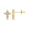 Thumbnail Image 0 of Cultured Pearl Cross Earrings 10K Yellow Gold