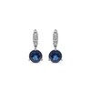Thumbnail Image 2 of Blue Sapphire & Diamond Earrings 1/20 ct tw 10K White Gold