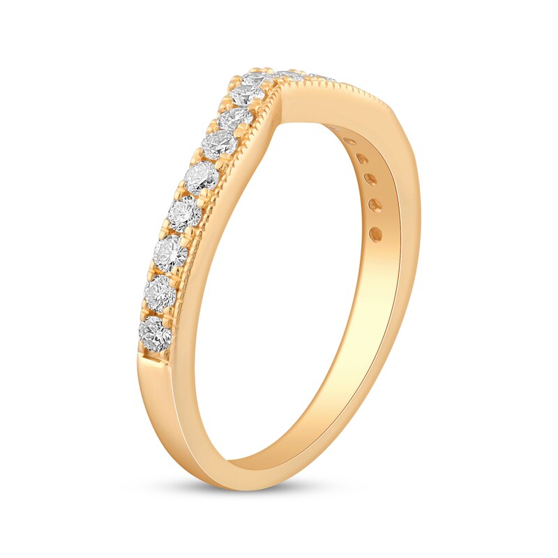 Main Image 2 of Diamond Chevron Anniversary Band 3/8 ct tw 14K Yellow Gold