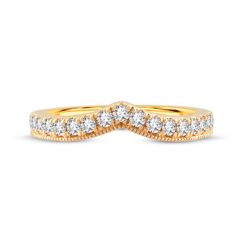 Main Image 3 of Diamond Chevron Anniversary Band 3/8 ct tw 14K Yellow Gold