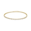 Thumbnail Image 1 of Baguette & Round-Cut Diamond Flex Bangle Bracelet 1/2 ct tw 10K Yellow Gold