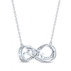 Thumbnail Image 3 of Oval-Cut White Lab-Created Sapphire "Mom" Infinity Necklace Sterling Silver 18"