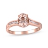 Thumbnail Image 0 of Oval-Cut Morganite & Diamond Ring 1/8 ct tw 10K Rose Gold